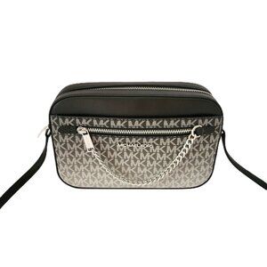 Michael Kors Jet Set Item Large EW Zip Chain Crossbody Handbag Black Ombre MK